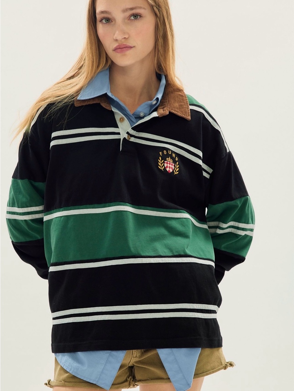 NWT Free People Found Crest Rugby Jersey XL